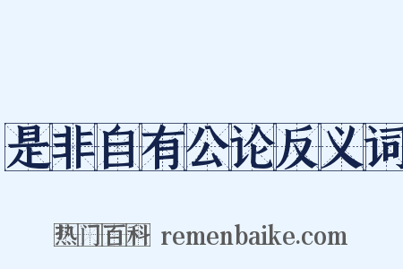 是非自有公论反义词是什么意思的图片